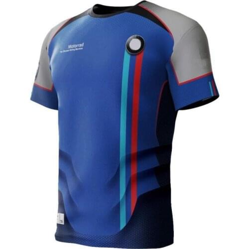 Motorbike Street Moto Rider Sport Racing Team T-Shirt For BMW Mens Short Motorcycle Motorrad Motocross Sports Jersey