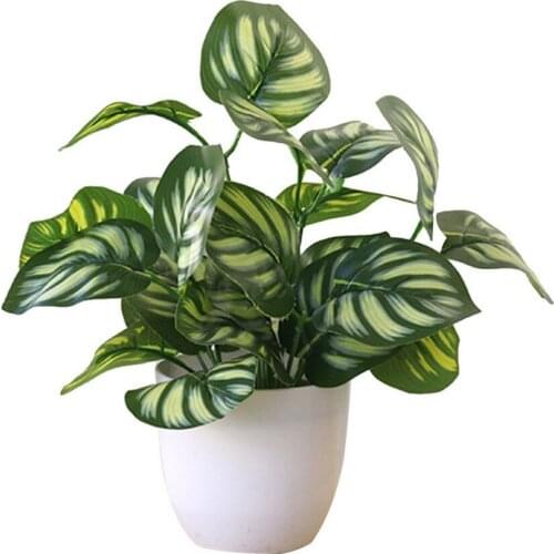 Simulation Plant Potted Fresh Artificial Foliage Desktop Plant Potted Green Dill Leaf Wedding Office Decoration Persian Leaf