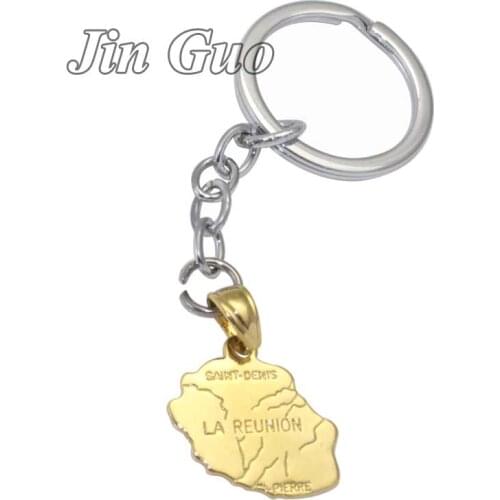 LA REUNION map key ring & key chain