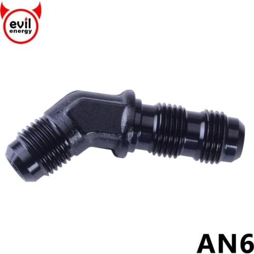 Evil energy AN6 45 Degree Elbow Forged Aluminum Bulkhead Fitting Adapter Red Blue Black