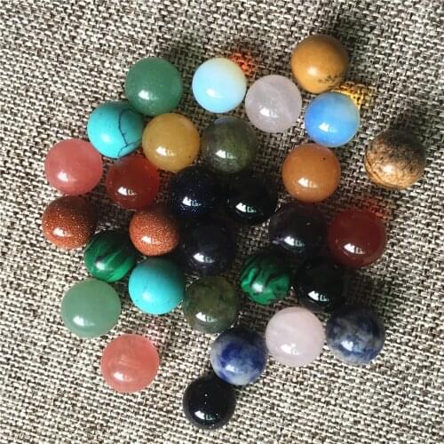 Wholesale No Hole New Fashion Round Natural&Synthetic Stone Ball Beads For DIY Jewelry Making Beads 8-9mm 100pcs dropShipping
