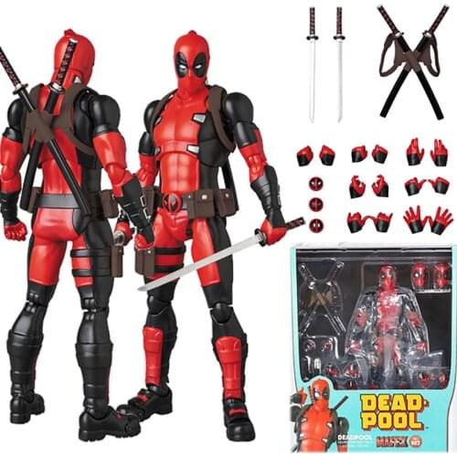 Mafex 082 X-Men Deadpool Action Figure Comic Version Collectable Model Toy Doll Gift