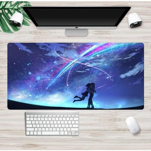 Mairuige Popular Anime Your Name Can Be Customized Student Game Peripherals Large Size Xxl Waterproof Non-slip Desk Mouse Pad