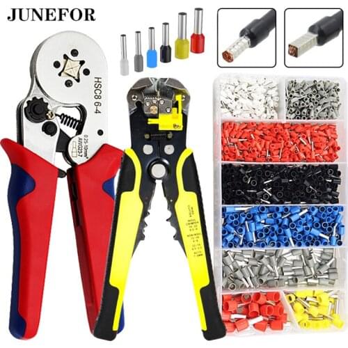 Multifunctional Crimping Pliers edc Tools Wire Stripper Cutter Crimper Tube Terminal 1200pcs Electrician Crimping Hand Tool Kits