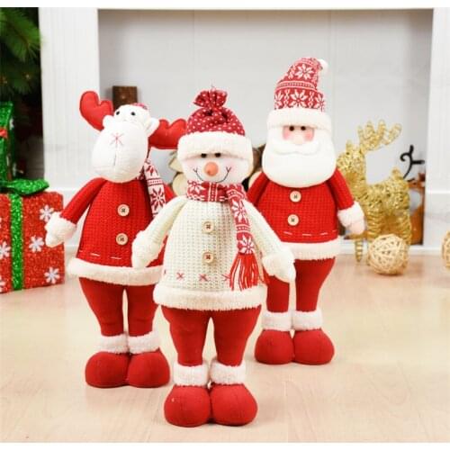 New Xmas Gifts Christmas Tree Ornaments Santa Claus Snowman Elk Pendants Red Christmas Decorations for Home enfeites de natal