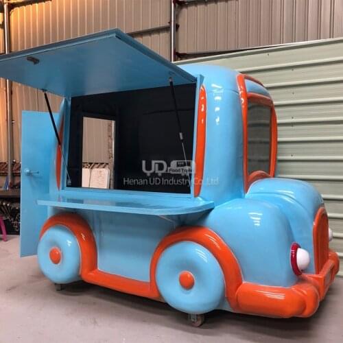 New Design Ice Cream Truck Street Trailer Cartoon Food Kiosk Mobile Candy Cart
