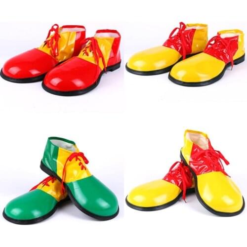 Adult Funny Clown Shoes Mans Clown Cosplay Shoes Party for Halloween Party Prop