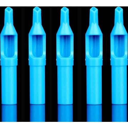 50pcs 3/5/7/9/11/14DT Blue Sterile Disposable Tattoo Machine Gun Nozzle Tips Needle Tube For Tattoo Gun Needle Ink Cup Grip Kits