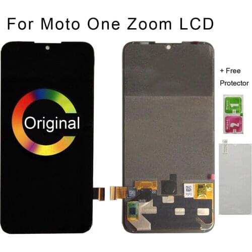 Original Oled AAA Tested 6.39" For moto One Zoom XT2010 Xt12010-1 Lcd Screen Display Touch Glass Digitizer Assembly 1080x2520
