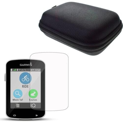 Anti-Shock Portable Protect Case Bag + Clear LCD PET Film Anti-Scratch Screen Protector for Hiking Handheld GPS Garmin 820