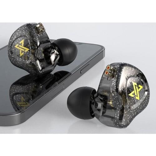 QKZ AK6-MAX In-ear Earphones Dual Dynamic Drivers HiFi Sound 3.5mm Bass Wired Sport Earbuds for Running