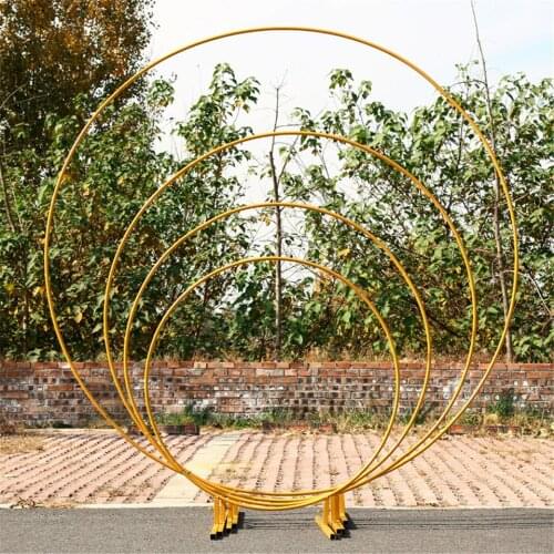 Wedding Party Props Arch Decoration Round Background Bracket Iron Metal Arch Suitable for Family Party Background Decoration