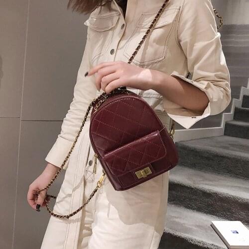 High Quality Small Women Backpacks 2021 New PU Leather Backpack Female Back Shoulder Bags Rucksack Young Student Girls Schoolbag