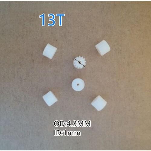 5/10/50/100/200pcs Small Motor Gears 13T 4.3*1.0mm 13 teeth For mjx X400-V2 x400 x600 Quadcopter Spare Parts