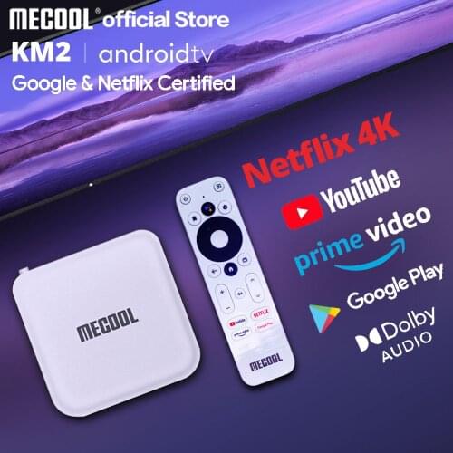 MECOOL KM2 KM3 KM9 PRO Android 10 TV Box DDR4 11 Youtube Amlogic S905X2 WiFi 4K Premium Voice Control Netflixs Account tvbox