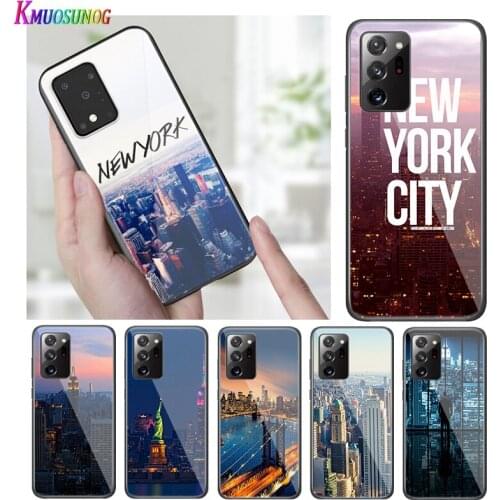 Bright Black Cover New York City for Samsung S20 Ultra Plus A91 A81 A71 A51 A41 A31 A21 A21S A11 5G Phone Case