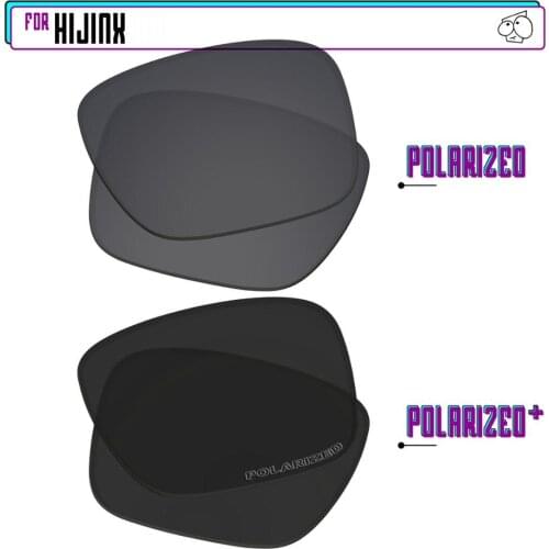 EZReplace Polarized Replacement Lenses for - Oakley Hijinx Sunglasses - BlackP Plus-BlackIRP