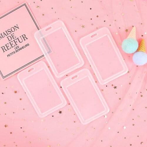 1/5PCS Transparent PVC Bank Bus Credit Card Holder Cover Storage Card & ID Holders Womem Men Kids Protector Cover Wallet