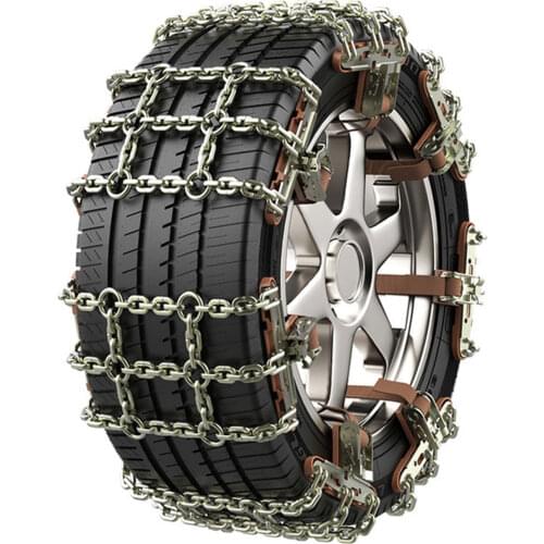 6pcs Anti-skid Chain Wear-resistant Steel Three-Chains-Balance-Design Car Snow Chains For Ice/Snow/Mud Road Safe For Driving