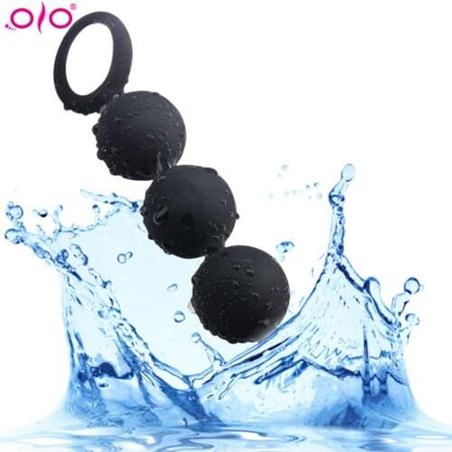 OLO Anus Backyards Bead Anal Ball Long Anal Plug With Suction Cup Prostata Massage Butt Plug Sex Toy for Women Men Adult Product