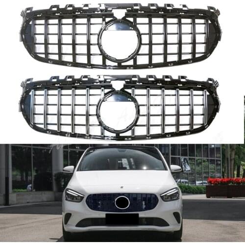Car Front Racing Bumper Grille Upper Vent Bar Grill Cover For Mercedes-Benz B-Class W247 2019 2020 GTR