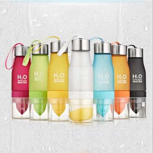 Homie Creative Fruit Juice Infuser Water Bottle 650ml Plastic Portable Lemon Juice Bottle Kids Drink Outdoor Sports bottle