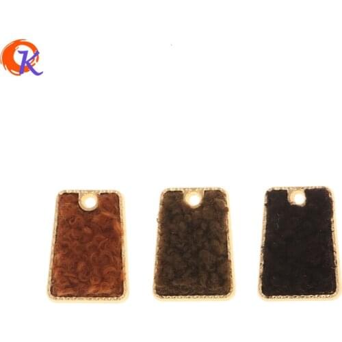 Cordial Design 50Pcs 18*25MM Jewelry Accessories/DIY Making/Charms/Fabric Effect/Trapezoid Shape/Hand Made/Earring Findings