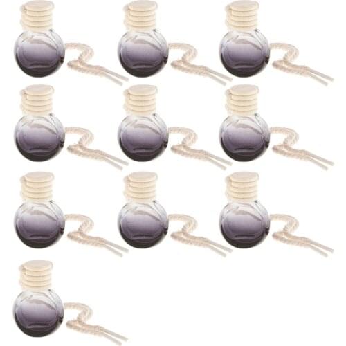 10pcs 10ml Car Perfume Bottle Car-Styling Car Accessories Auto Ornament Perfume Pendant for Essential Oils Air Freshener