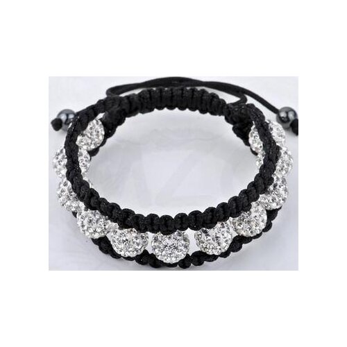 Hr5 Discount Fasion White Super Best 10mm Beads crystal Bracelet Newest Style Jewelry Big Discount