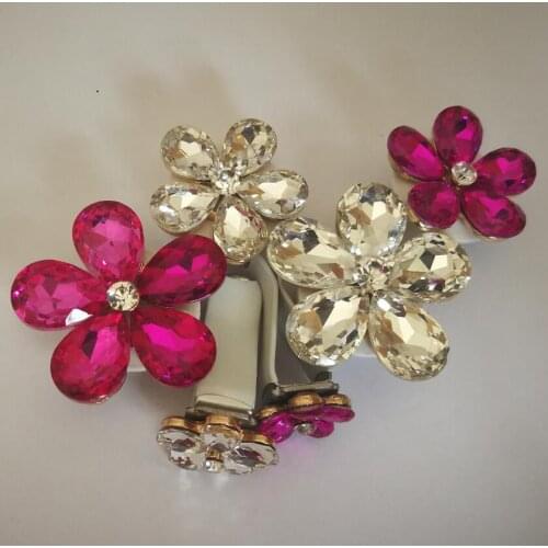 JOORMOM 10pcs/set DIY Three crystal flower shape car outlet decoration jewelry car outlet fragrance handmade