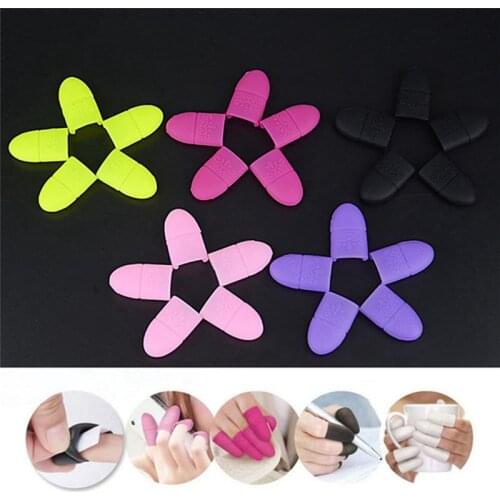 10pc Nail Art Soak Off Cap Silicone UV Gel Polish Varnish Remover Clean Degreaser Clip Reusable Wraps Rubber Manicure Tools
