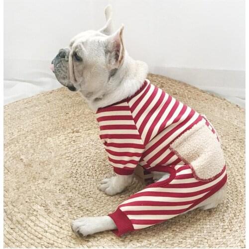 Pet Dog Costume Jumpsuit Warm Winter Dog Clothes Schnauzer Pug French Bulldog Clothing Bulldog Coat Outfit Pet Apparel Garment