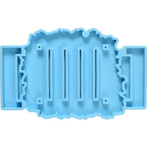 Beauty Women Coaster with Storage Rack Epoxy Resin Mold Cup Mat Silicone Mould K3ND