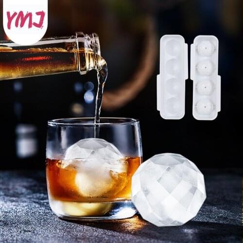 Round Ice Cube Mould Household Refrigerator with Cover Round Whiskey Ice Cube Beer Wine Party Refrigeration Ice Ball
