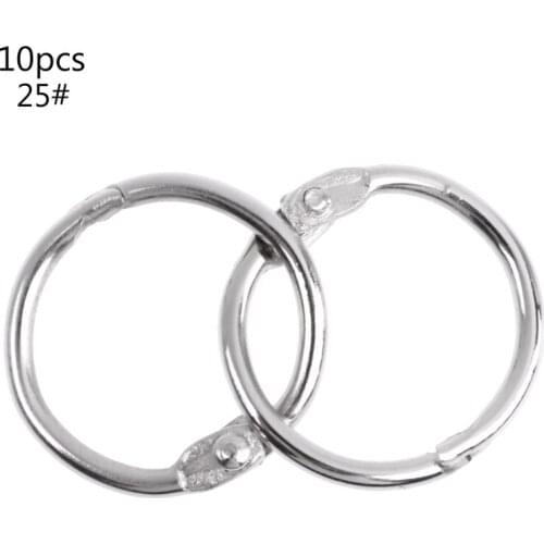 Metal Loose Leaf Book Binder Hoop Ring Multifunctional Keychain Circle DIY Album G88D