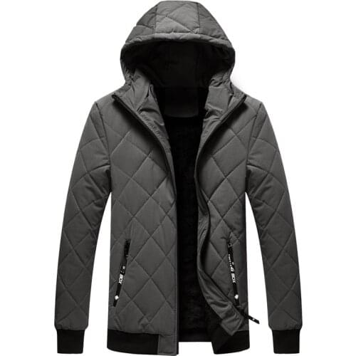 Autumn & Winter New Korean Arrival Plus Size Leisure Thickening Warm Loose All-match Simple Down Padded Men Jacket Free Shipping