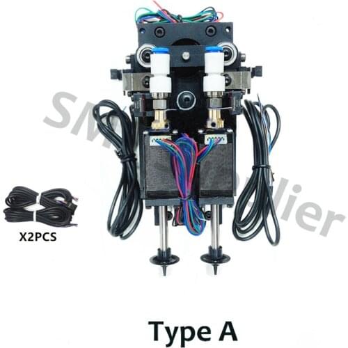 New SMT DIY Double Head Mountor Connector Nema8 Hollow Shaft Stepper For Pick Place Machine Double Head SMT Mounting Head