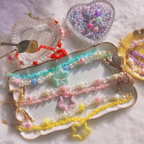 Origional Lolita Lolita Bracelet Japanese-Style Soft Sister Sweet Hand-Made Small Object AP Plastic Sheet