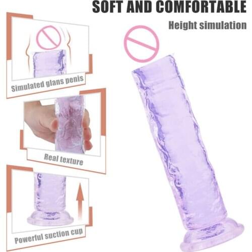 Skin Feeling with Suction Cup Dildo for Women Real Jelly Penis Erotic Huge Adult Toys Vaginal Plug Anal Masturbation Tools BB