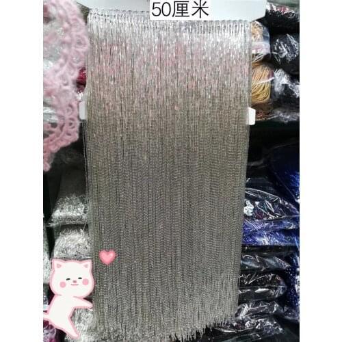 Handmade 50cm wide beaded fringe trimming,1yard, about 270 beads threads/yard