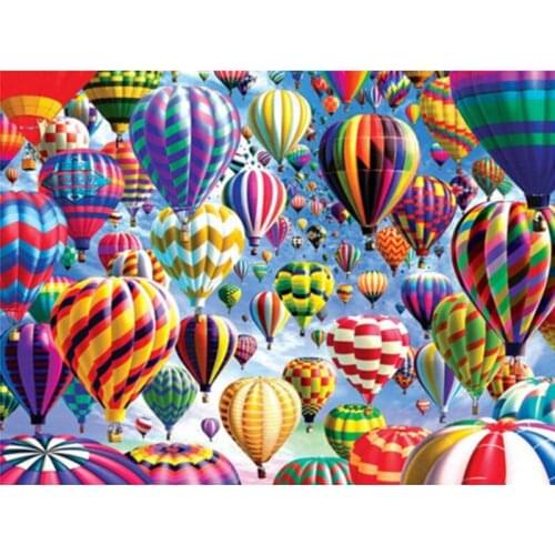 Full 5D DIY diamond embroidery Color hot air balloon diamond painting Cross Stitch full round Rhinestone mosaic decoration