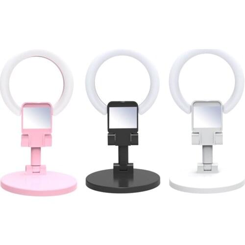 Portable LED Selfie Fill Light with Stand for Laptop Makeup Camera Video for Any Cellphone Smartphone