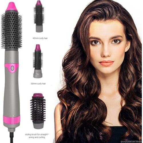 Drop Ship HOT Multifunctional 3 Head Electric Roller Hair Curler Straighter Curling Iron Comb Hot Air Brush Hair Dryer