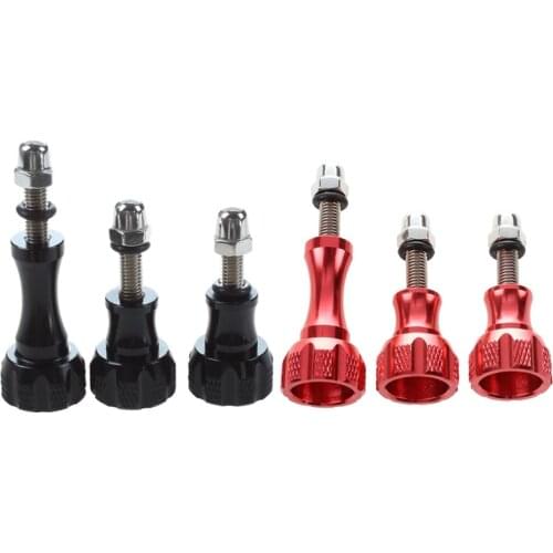 Retail 6x Aluminium Alloy Knob Thumb Screw Mount Accessories, for Gopro Hero 5 4 3 Sjcam Sj4000 Sj5000 SJ6 M10 H9 H3 C30, Black