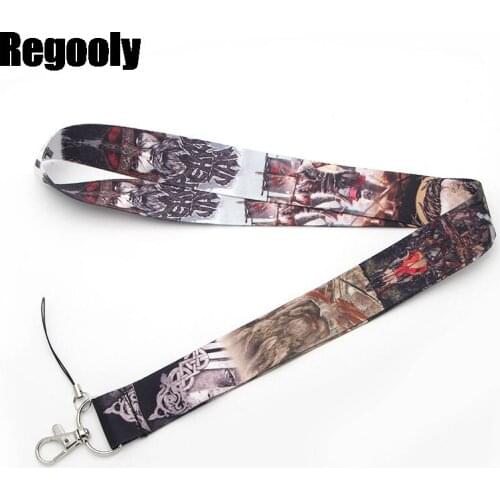 10pcs Vikings Classical Style Lanyard For keys The 90s Phone Working Badge Holder Neck Straps With Phone Hang Ropes webbings