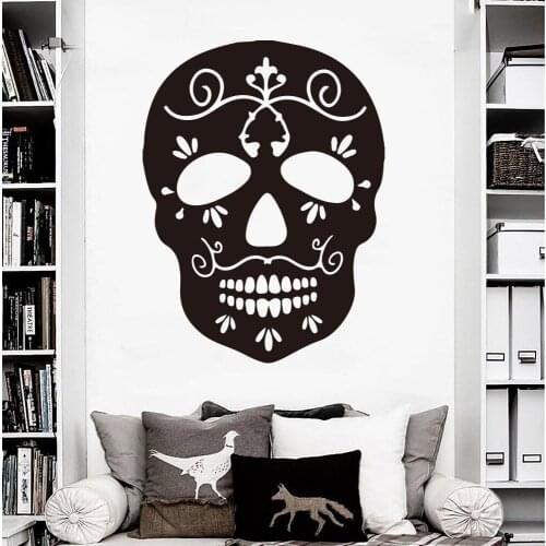 Large Skull Wall Sticker Window Bedroom Halloween Pirate Dead Skull Wall Decal Wall Decal Living Room Party Vinyl Home Decor