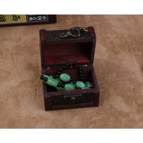 Fast shipping Vintage Jewelry Box Organizer Storage Case Mini Wood Flower Pattern Metal Container Handmade