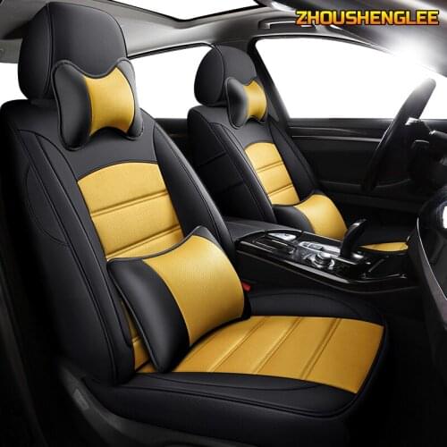 ZHOUSHENGLEE Custom Leather car seat covers For PEUGEOT 206 207 301 307 408 308 308s 508 3008 2008 4008 5008 407 607 car seats