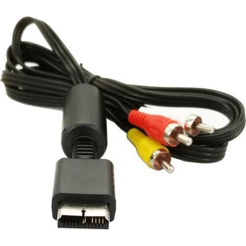 1.8M Audio Cable RGB AV Game Pad Stereo Connection Cable Cord to TV Lead for PS2/PS3 Game Console