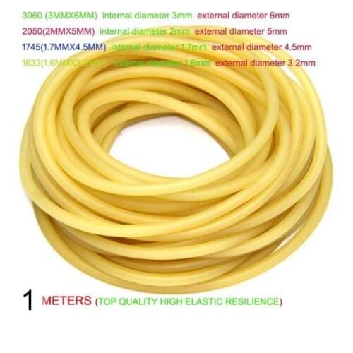 1m/lot Natural Latex Slingshots Rubber Tube Tubing Band For Hunting Catapult Elastic Part Fitness Bungee Equipment